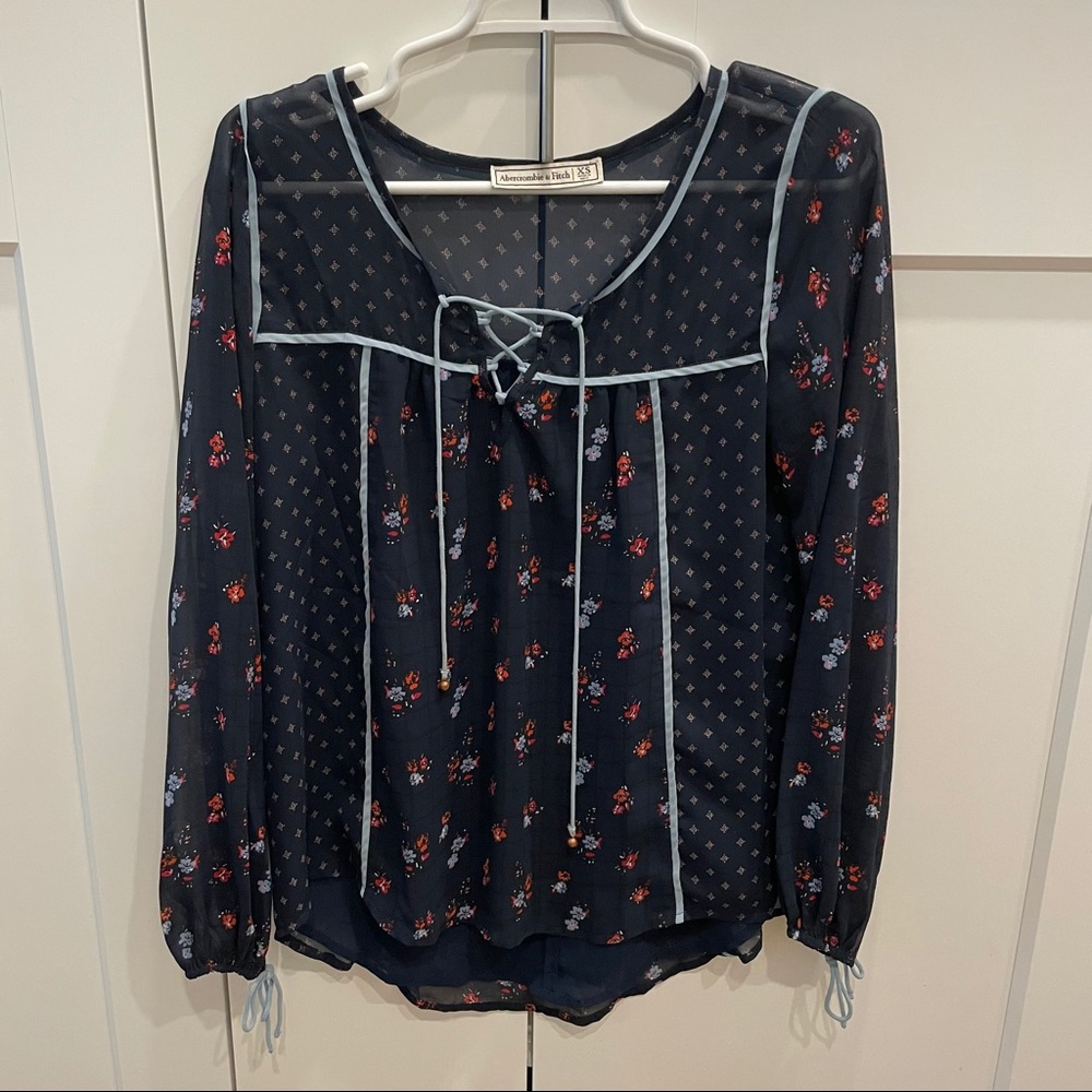 A&F Navy Blouse